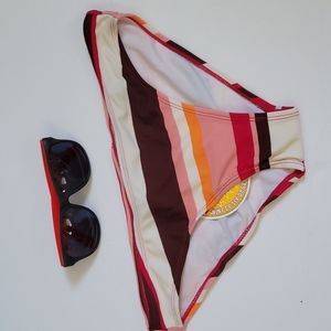 Ninety Six Degrees Striped Bikini Bottoms Swimsuit Separates Medium New 4/25